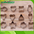 12 Pcs Stainless Steel Cookie Sugar Biscuit Cutters Mould Mold DIY Baking Tool